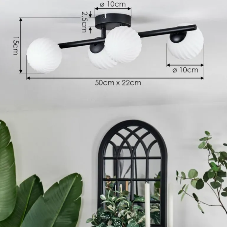 Chehalis Plafonnier Blanc, 4 lumières