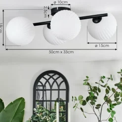 Chehalis Plafonnier Blanc, 4 lumières