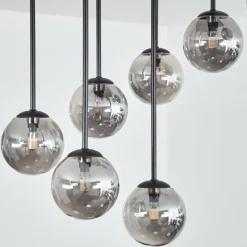 Chehalis Plafonnier, Boule lumineuse Fumé, 9 lumières