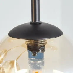 Chehalis Plafonnier, Boule lumineuse Ambre, Fumé, 9 lumières