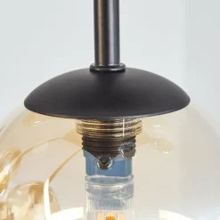 Chehalis Plafonnier, Boule lumineuse Ambre, 9 lumières