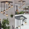 Chehalis Plafonnier, Boule lumineuse Ambre, Clair, Fumé, 9 lumières