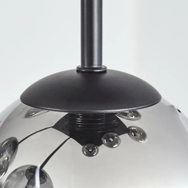 Chehalis Plafonnier, Boule lumineuse Ambre, Clair, Fumé, 9 lumières