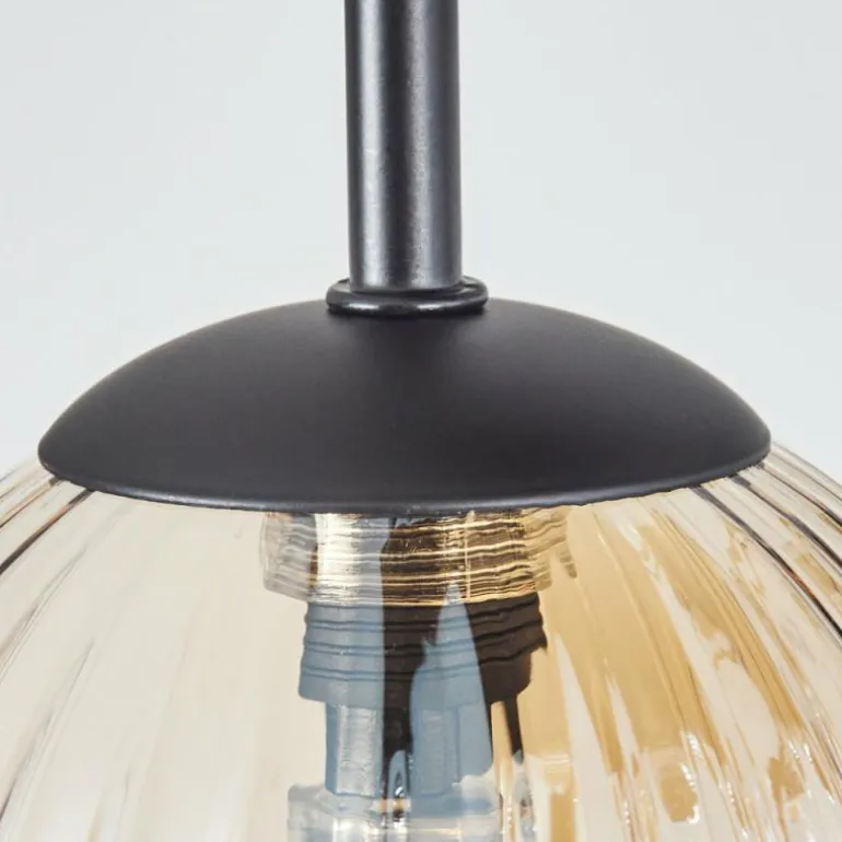 Chehalis Plafonnier, Boule lumineuse Ambre, Clair, Fumé, 9 lumières
