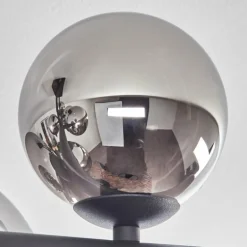 Chehalis Plafonnier, Boule lumineuse Chrome, Fumé, 8 lumières