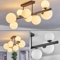 Chehalis Plafonnier, Boule lumineuse Blanc, 8 lumières