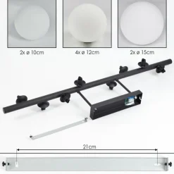 Chehalis Plafonnier, Boule lumineuse Blanc, 8 lumières