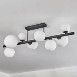 Chehalis Plafonnier, Boule lumineuse Blanc, 8 lumières