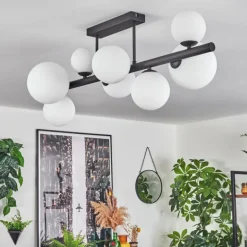 Chehalis Plafonnier, Boule lumineuse Blanc, 8 lumières