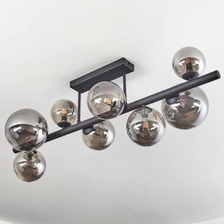 Chehalis Plafonnier, Boule lumineuse Fumé, 8 lumières
