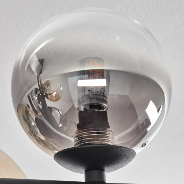 Chehalis Plafonnier, Boule lumineuse Ambre, Clair, Fumé, 8 lumières