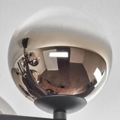 Chehalis Plafonnier, Boule lumineuse Chrome, Clair, Fumé, 8 lumières