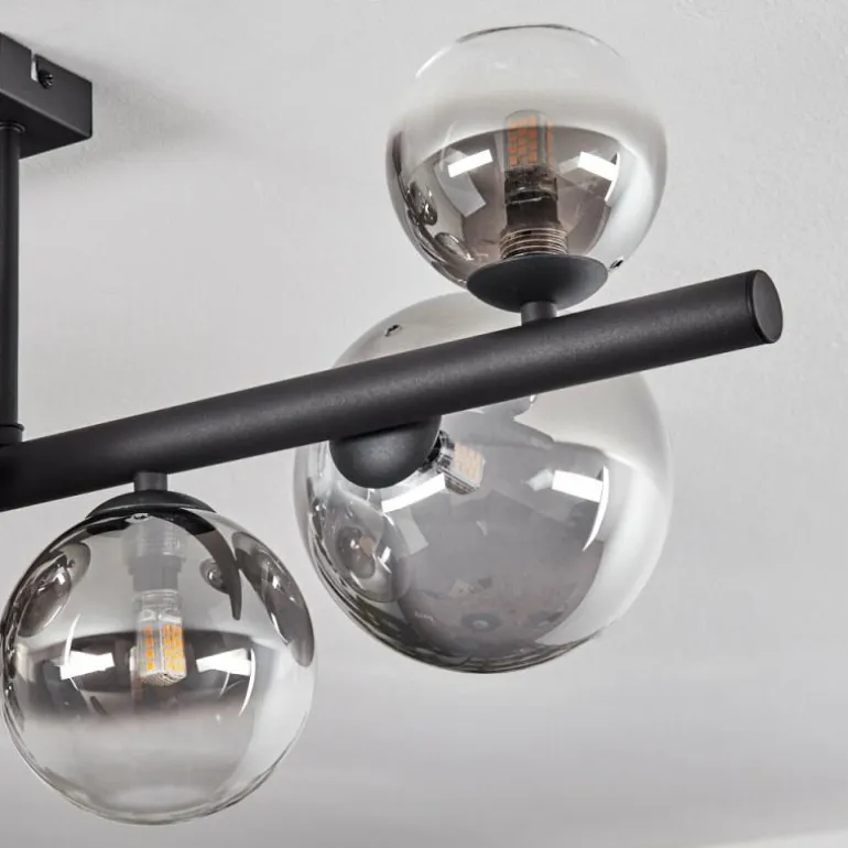 Chehalis Plafonnier, Boule lumineuse Clair, Fumé, 8 lumières