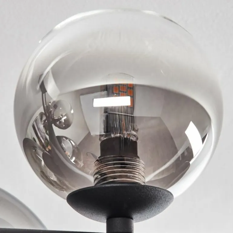 Chehalis Plafonnier, Boule lumineuse Clair, Fumé, 8 lumières