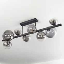 Chehalis Plafonnier, Boule lumineuse Clair, Fumé, 8 lumières