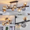 Chehalis Plafonnier, Boule lumineuse Ambre, Clair, Fumé, 8 lumières