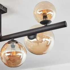 Chehalis Plafonnier, Boule lumineuse Ambre, 8 lumières