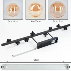 Chehalis Plafonnier, Boule lumineuse Ambre, 8 lumières