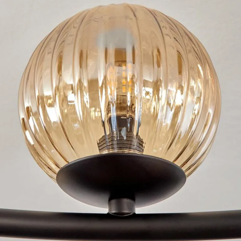 Chehalis Plafonnier, Boule lumineuse Ambre, 12 lumières