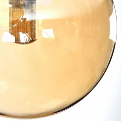 Chehalis Plafonnier, Boule lumineuse 76 cm Ambre, 12 lumières