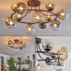 Chehalis Plafonnier, Boule lumineuse 76 cm Ambre, Clair, Fumé, 12 lumières