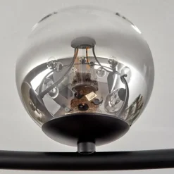 Chehalis Plafonnier, Boule lumineuse 76 cm Ambre, Clair, Fumé, 12 lumières