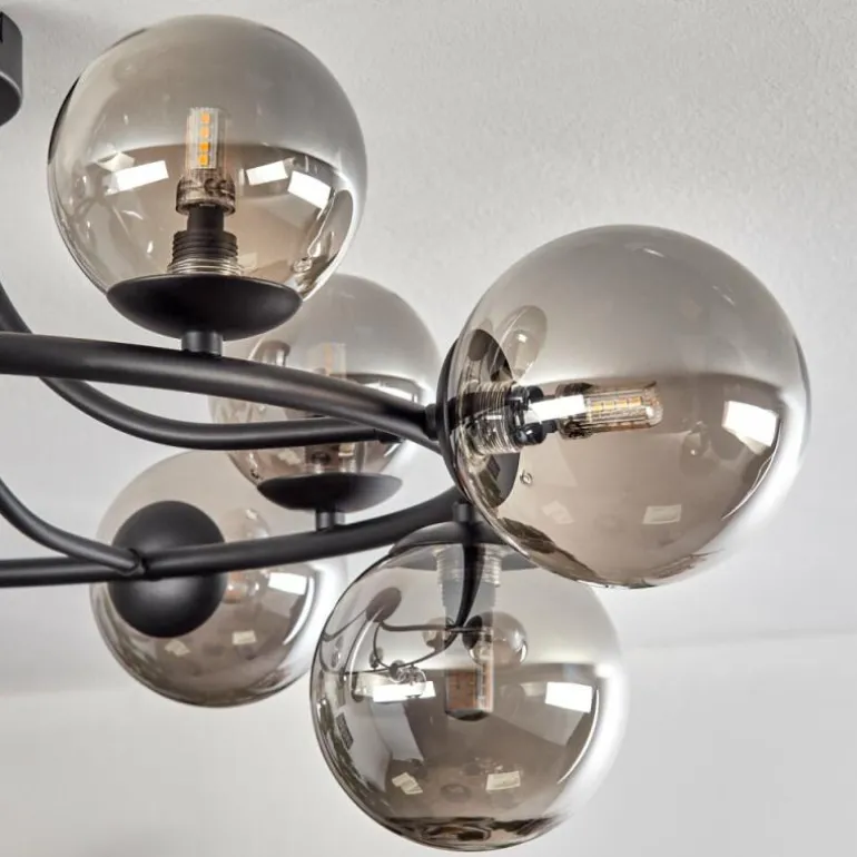 Chehalis Plafonnier, Boule lumineuse Fumé, 12 lumières
