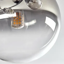 Chehalis Plafonnier, Boule lumineuse 76 cm Clair, Fumé, 12 lumières