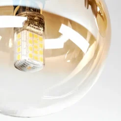 Chehalis Plafonnier, Boule lumineuse Ambre, Clair, 3 lumières