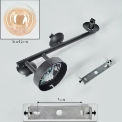 Chehalis Plafonnier, Boule lumineuse Ambre, Clair, 3 lumières