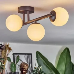 Chehalis Plafonnier, Boule lumineuse Blanc, 3 lumières