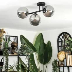 Chehalis Plafonnier, Boule lumineuse Fumé, 3 lumières