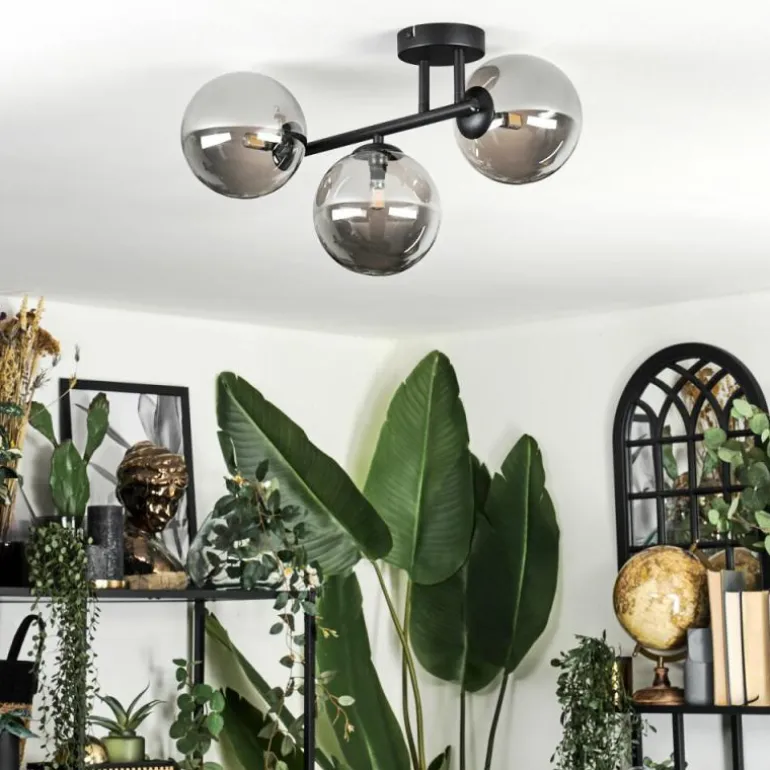 Chehalis Plafonnier, Boule lumineuse Fumé, 3 lumières