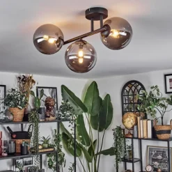 Chehalis Plafonnier, Boule lumineuse Fumé, 3 lumières