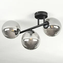 Chehalis Plafonnier, Boule lumineuse Fumé, 3 lumières