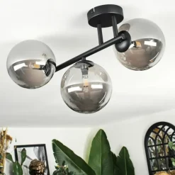 Chehalis Plafonnier, Boule lumineuse Fumé, 3 lumières
