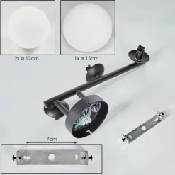 Chehalis Plafonnier, Boule lumineuse Blanc, 3 lumières