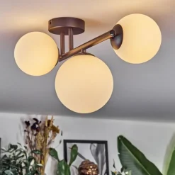 Chehalis Plafonnier, Boule lumineuse Blanc, 3 lumières