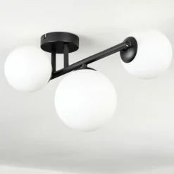 Chehalis Plafonnier, Boule lumineuse Blanc, 3 lumières