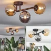 Chehalis Plafonnier, Boule lumineuse Ambre, Fumé, 3 lumières