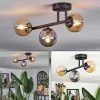 Chehalis Plafonnier, Boule lumineuse Ambre, Fumé, 3 lumières