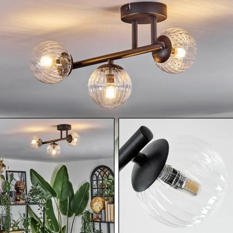 Chehalis Plafonnier, Boule lumineuse Clair, 3 lumières