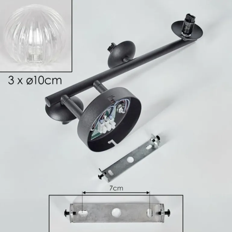 Chehalis Plafonnier, Boule lumineuse Clair, 3 lumières