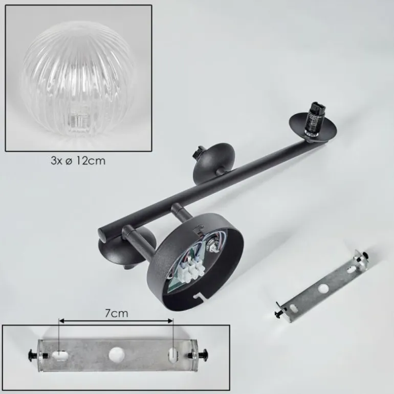 Chehalis Plafonnier, Boule lumineuse Clair, 3 lumières