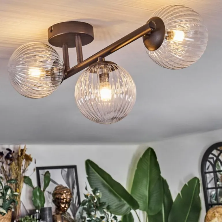 Chehalis Plafonnier, Boule lumineuse Clair, 3 lumières