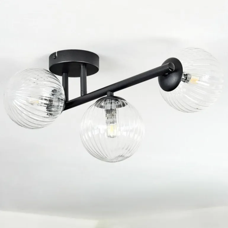 Chehalis Plafonnier, Boule lumineuse Clair, 3 lumières