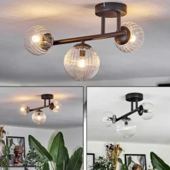 Chehalis Plafonnier, Boule lumineuse Clair, 3 lumières