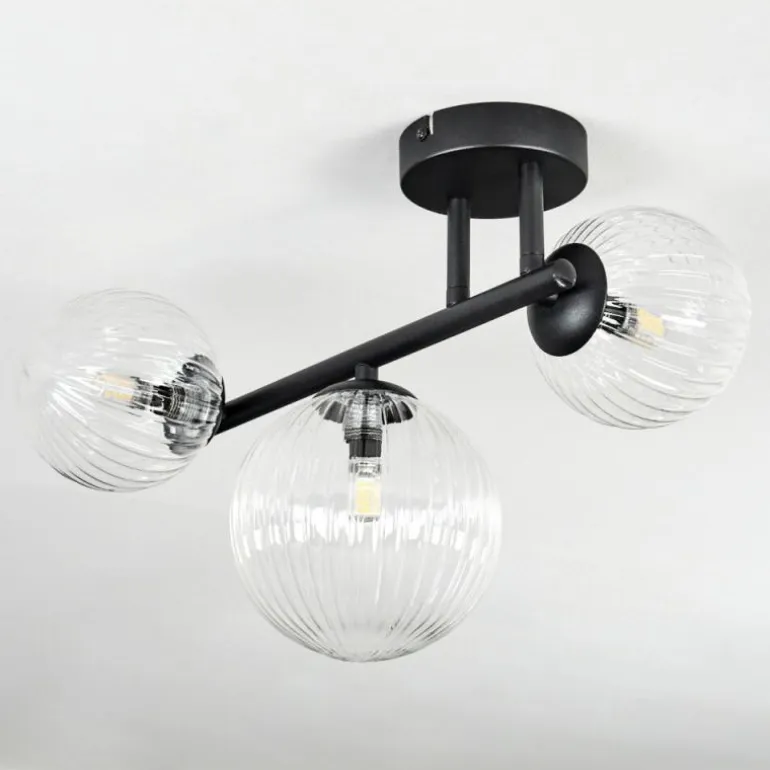 Chehalis Plafonnier, Boule lumineuse Clair, 3 lumières