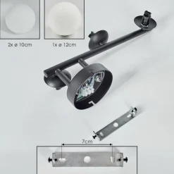 Chehalis Plafonnier, Boule lumineuse Blanc, 3 lumières