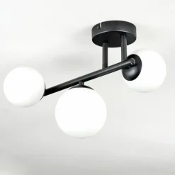 Chehalis Plafonnier, Boule lumineuse Blanc, 3 lumières